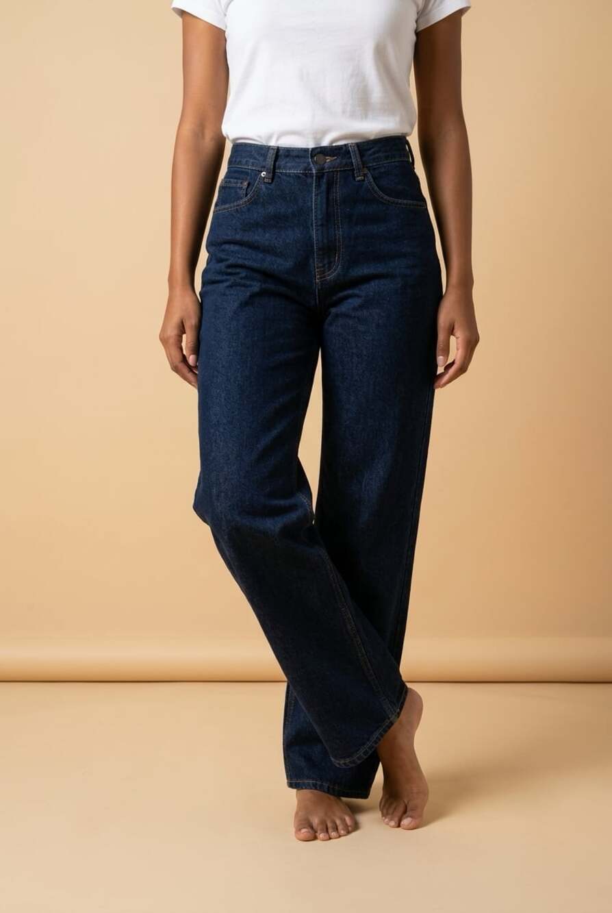 STAUD Leo High Rise Jean in Indigo